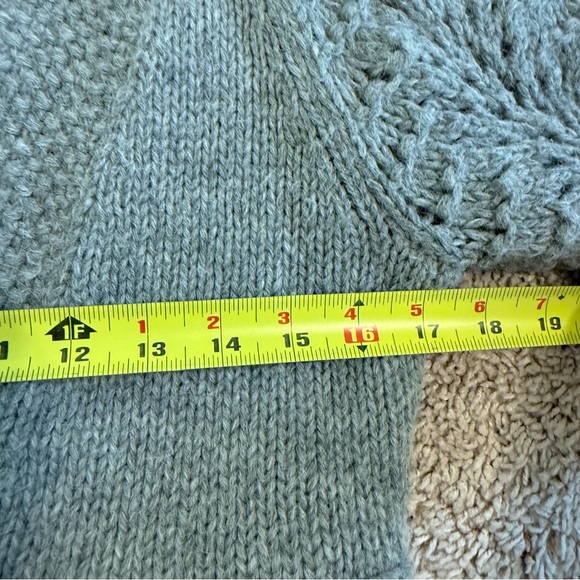 Anthropologie Charlie & Robin Wool Blend Puff Sleeve Floral Button Cardigan - Picture 8 of 8